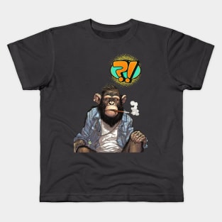 Stoned Monkey !? Monkey Thoughts Kids T-Shirt